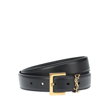 SAINT LAURENT Monogram Leather Belt