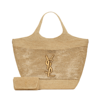 YSL ICARE RAFFIA TOTE